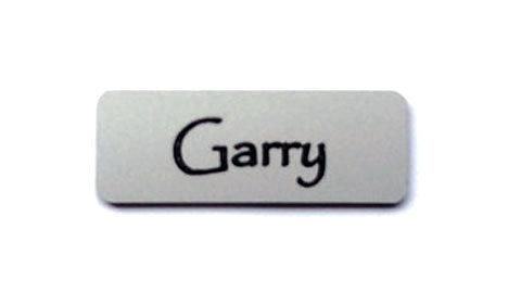 Small Name Badge Grey/Black